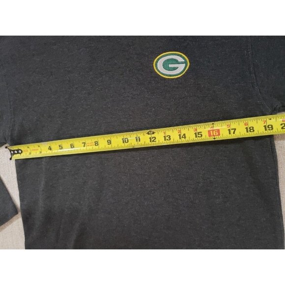 Green Bay Packers NFL V Neck Sweater Embroidered True Fan Horizontal Knitted Med - Picture 9 of 9